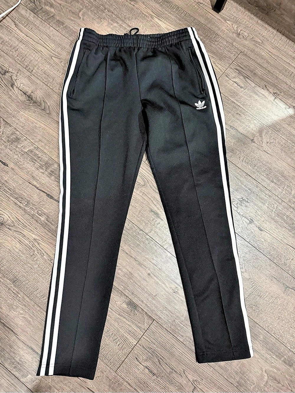 adidas Track Pants Black White Size Medium